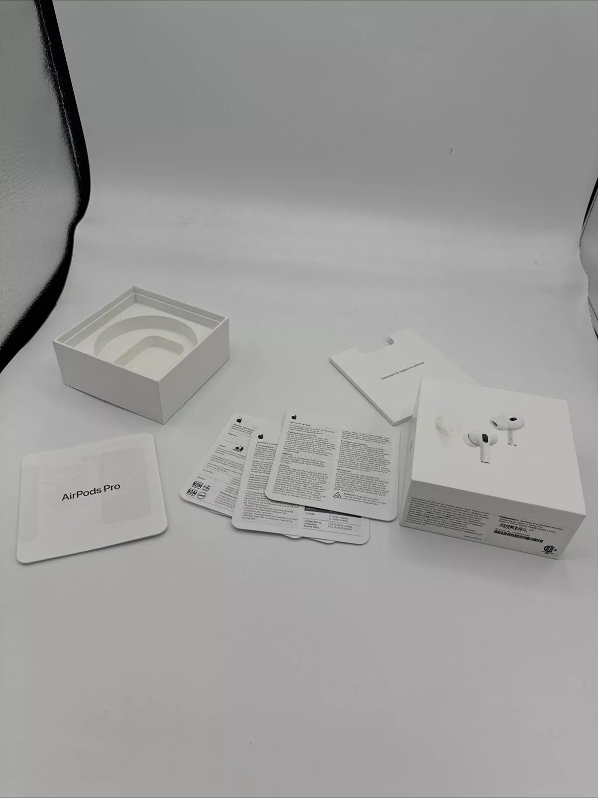 Genuine Apple AirPods Pro 2nd Gen Retail Box with Manual – USB-C or Lightning Version