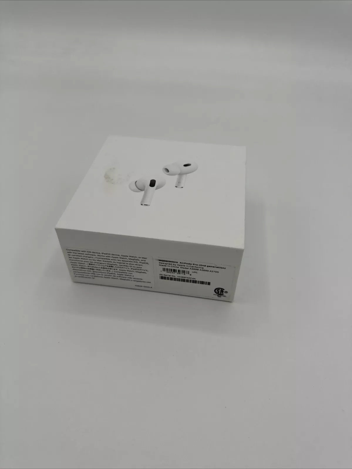 Genuine Apple AirPods Pro 2nd Gen Retail Box with Manual – USB-C or Lightning Version