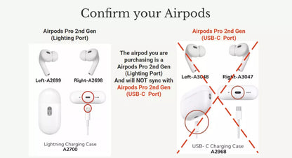 Random Engraved Apple MagSafe 8-Pin Charging Case for AirPods Pro 2  (A2700)