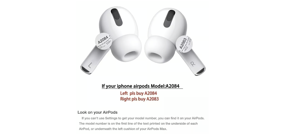 Genuine Apple AirPods Pro 1st Gen (Right Side Only) Replacement - Model A2083