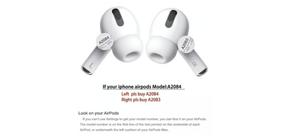 Left Only Apple AirPods Pro 1st Gen Genuine Replacement - Model A2084