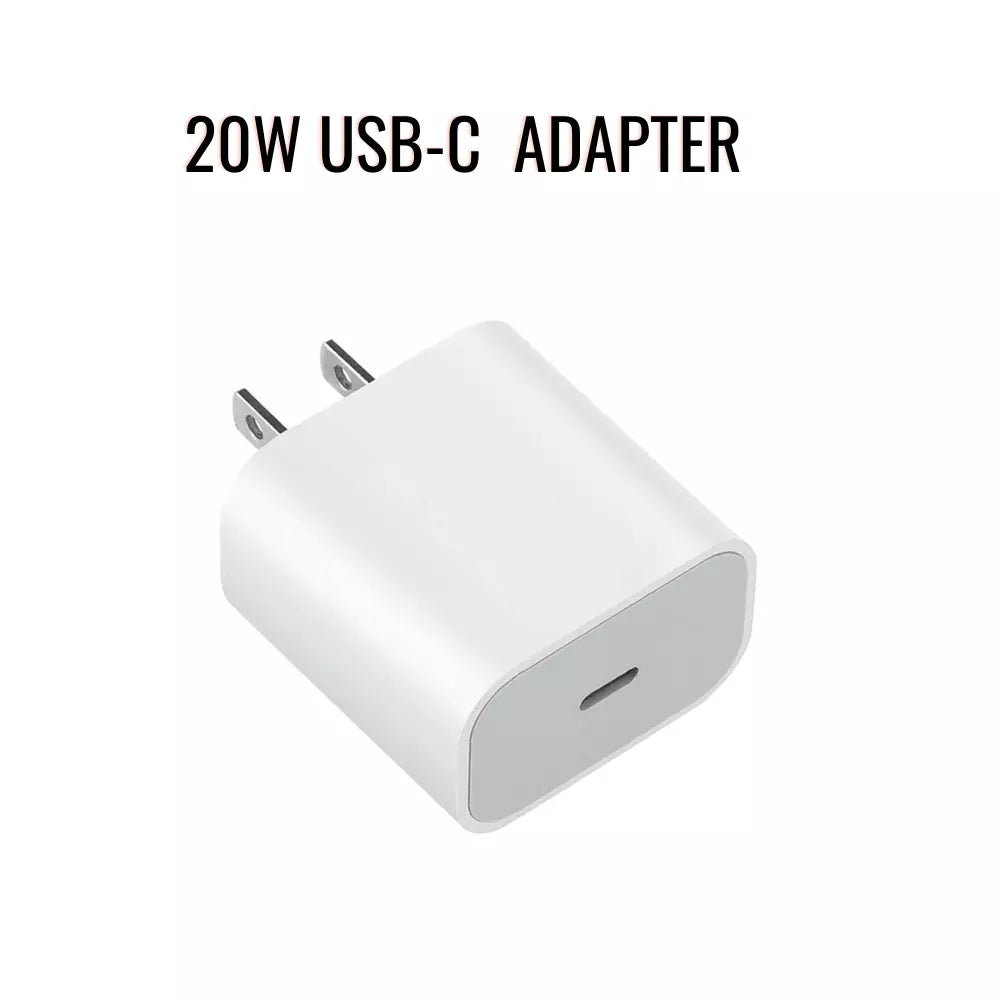 20W USB-C Fast Charger Power Adapter – US Plug for iPhone 14 13 12 11 Pro XR 8 7 6